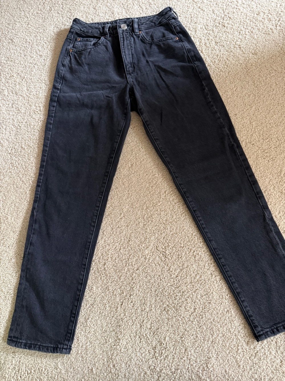 Garage Straight Black Jeans